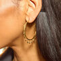 Multi Drop Hoops In Gold Plated, thumbnail 3 of 8