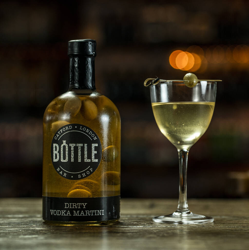 Handcrafted Dirty Vodka Martini Cocktail By Bottle Bar And Shop