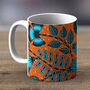 Orange And Sky Blue Ankara Print Fabric Mug 20, thumbnail 1 of 2