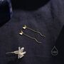 Sterling Silver Butterfly Ear Threaders, thumbnail 3 of 10