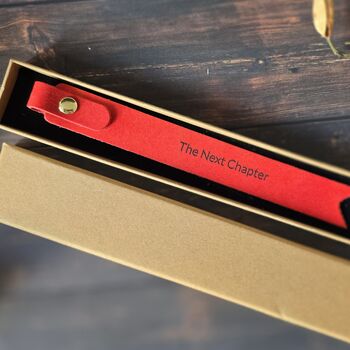 Engraved Personalised Leather Bookmark Gift, 6 of 9