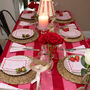 Red And Pink Striped Tablecloth, thumbnail 2 of 8