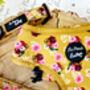 Vintage Yellow Buttercup Peonies Dog Collar, thumbnail 4 of 9