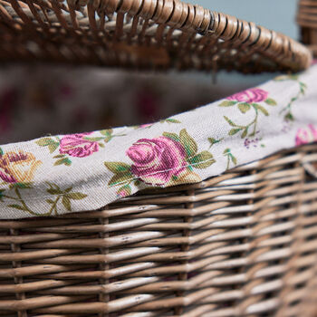 Personalised Floral Picnic Basket, 4 of 8