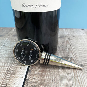 Personalised Black Speedometer Bottle Stopper, 2 of 4