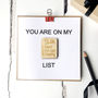 Personalised You Are On My To Do List Magnet Card, thumbnail 1 of 1