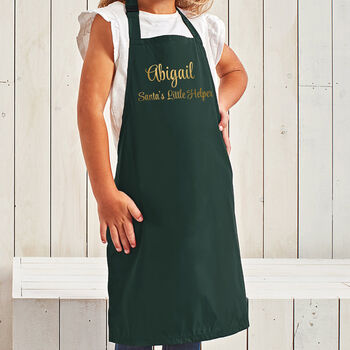 Personalised Kid's Santa's Little Helper Apron, 10 of 12