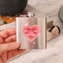 Personalised Heart Hipflask For Valentines, thumbnail 2 of 2