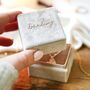 Personalised Engraved Natural Velvet Necklace Box, thumbnail 1 of 5
