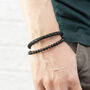 Personalised Men's Tigers Eye Leather And Bead Bracelet, thumbnail 3 of 5