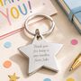 Personalised Star Keyring With Message, thumbnail 1 of 8