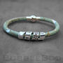 Blue And Silver Vegan Personal Hidden Message Bracelet, thumbnail 2 of 4