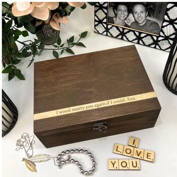 Veneer Personalised Wooden Jewellery Box, 3 of 10