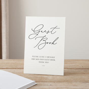 Modern Elegance Personalised Initials Wedding Guest Book, 3 of 3