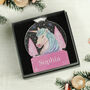 Personalised Unicorn Christmas Decoration, thumbnail 3 of 3