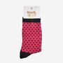 Women's Glitter Socks Pink Black Small Polka Dots, thumbnail 5 of 5