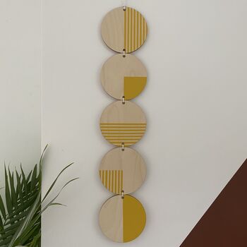 Yellow Lines Geometric Contemporary Wall Hanging Art, 3 of 6