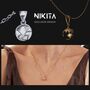 18k Gold Plated Globe World Necklace, thumbnail 5 of 6