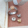 Sterling Silver Ring With Four Interchangable Charms, thumbnail 5 of 9