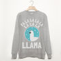 Fa La La Llama Men's Festive Christmas Sweatshirt, thumbnail 2 of 3