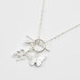 Blue Butterfly Silver Necklace, thumbnail 3 of 7