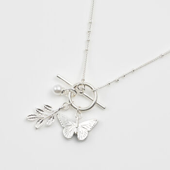 Blue Butterfly Silver Necklace, 3 of 7