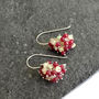Ethiopian Opal And Ruby Earrings In Silver, thumbnail 1 of 3