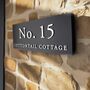 Personalised House Sign With Raised Silver Lettering, thumbnail 2 of 7