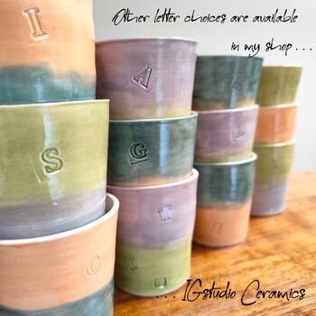 Letter C Handmade Alphabet Mug Tumbler, 6 of 8