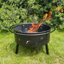 Sun And Moon Fire Pit With Spark Guard, Poker And Cover, thumbnail 6 of 12