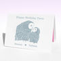 Personalised Portrait Owls Birthday Card, thumbnail 1 of 4