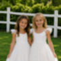 Heidi ~ Ivory White Party Girl Dress /Flower Girl Dress, thumbnail 2 of 11