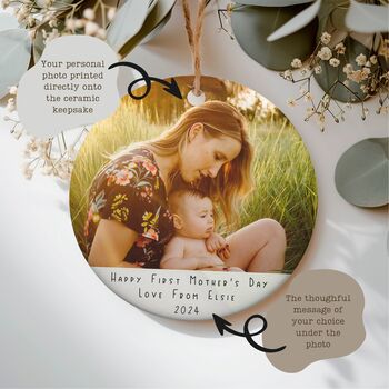 Mother's Day Photograph And Message Ceramic Decoration, 2 of 2