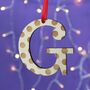 Small Spotty Letter Hanging Decoration, thumbnail 1 of 7