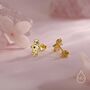Sterling Silver Tiny Voodoo Doll Stud Earrings, thumbnail 6 of 11