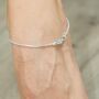 Sterling Silver Slim Minimalistic Snake Chain Anklet, thumbnail 4 of 6