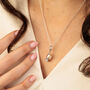 Sterling Silver Good Egg Charm Necklace, thumbnail 3 of 6