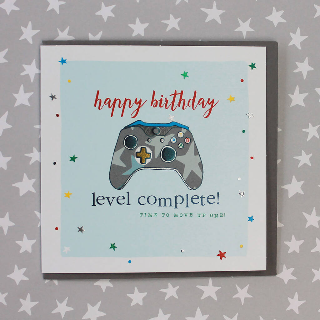 Child's Birthday Card Gaming Design By Molly Mae® | notonthehighstreet.com