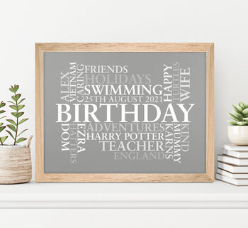 Personalised Special Person Word Cloud Print, 4 of 12