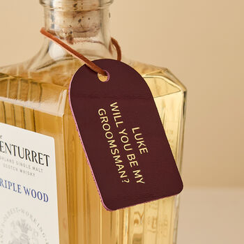 Personalised Leather Bottle Label, 2 of 3