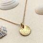 Mini Sunburst Coin Necklace, thumbnail 1 of 9