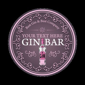 Best Gin Bar. Personalised Bar Sign, 7 of 10
