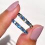 Blue Sapphire And Blue Topaz Eternity Band, thumbnail 1 of 8