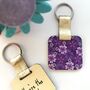 Personalised February Birth Flower Keyring, thumbnail 1 of 3