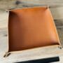 Personalised Tan Leather Accessories Valet Tray, thumbnail 12 of 12