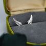 Sterling Silver Little Fern Leaf Stud Earrings, thumbnail 4 of 12