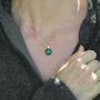 Emerald Green Fused Glass Pendant Necklace, thumbnail 5 of 12