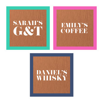 Personalised Solid Copper Drink Coaster, 3 of 5