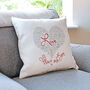 Personalised Love Typographic Cushion, thumbnail 1 of 5