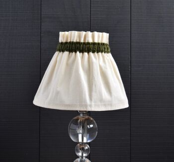 Dolly Cream Scrunchie Gathered Lampshade With Trim, 3 of 4